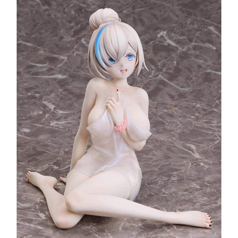 Azur Lane B-Style TB (Hot Spring Ver.) 1/4 Scale Figure, seated in an elegant pose wearing a translucent outfit, showcasing intricate details and a serene hot spring theme.