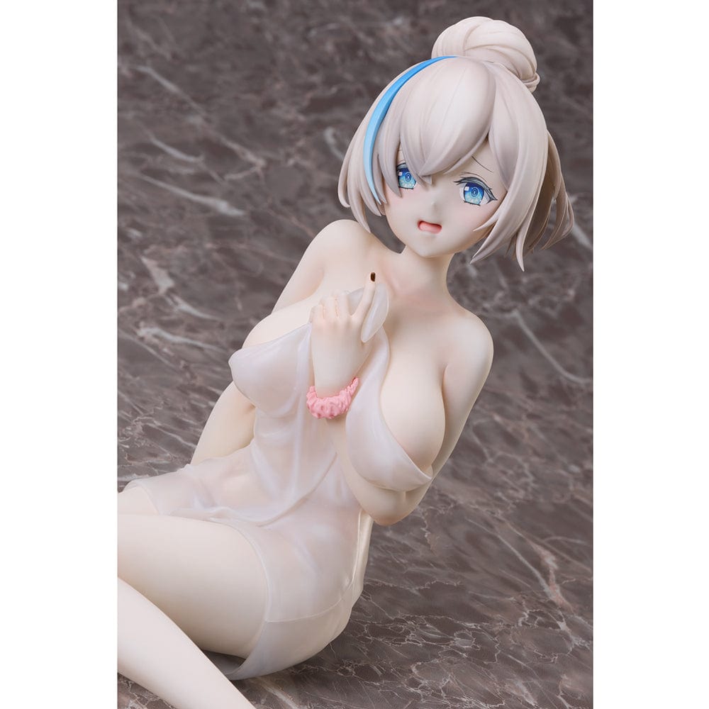 Azur Lane B-Style TB (Hot Spring Ver.) 1/4 Scale Figure, seated in an elegant pose wearing a translucent outfit, showcasing intricate details and a serene hot spring theme.