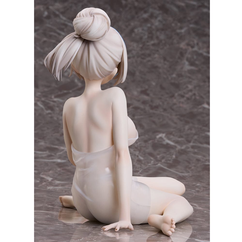 Azur Lane B-Style TB (Hot Spring Ver.) 1/4 Scale Figure, seated in an elegant pose wearing a translucent outfit, showcasing intricate details and a serene hot spring theme.