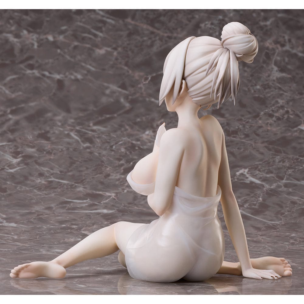 Azur Lane B-Style TB (Hot Spring Ver.) 1/4 Scale Figure, seated in an elegant pose wearing a translucent outfit, showcasing intricate details and a serene hot spring theme.