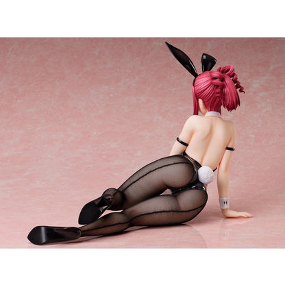 Please Teacher! B-Style Mizuho Kazami Bunny Ver. 1/4 Scale Figure in glossy black bunny suit with fishnet stockings and bunny ears, posed elegantly on the ground