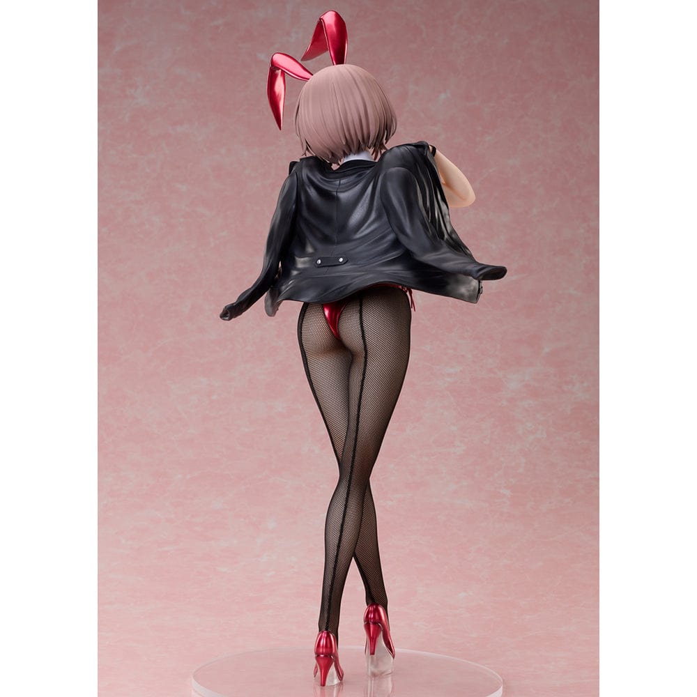 DSmile Illustration B-Style Iro Bunny Monica 1/4 Scale Figure, featuring Monica in a glossy red bunny suit with fishnet stockings and a black jacket draped over her shoulders.