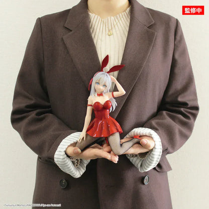 Alya Sometimes Hides Her Feelings in Russian Alya Bunny Red Ver 1/7 scale figure kneeling in glossy red bunny outfit with fishnet stockings.