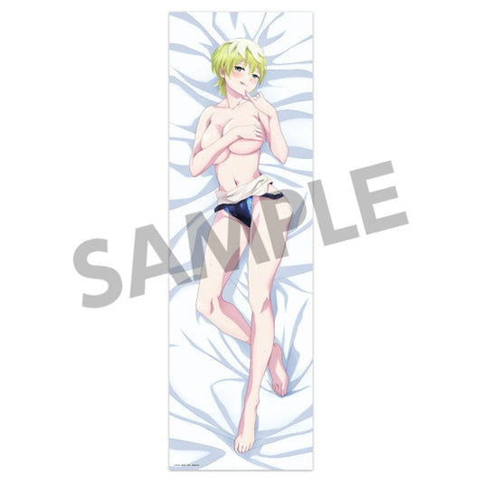 Chained Soldier Original Illustration Dakimakura Cover featuring Izumo Tenka in two swimsuit poses, showcasing both confidence and allure, against a chilly background.