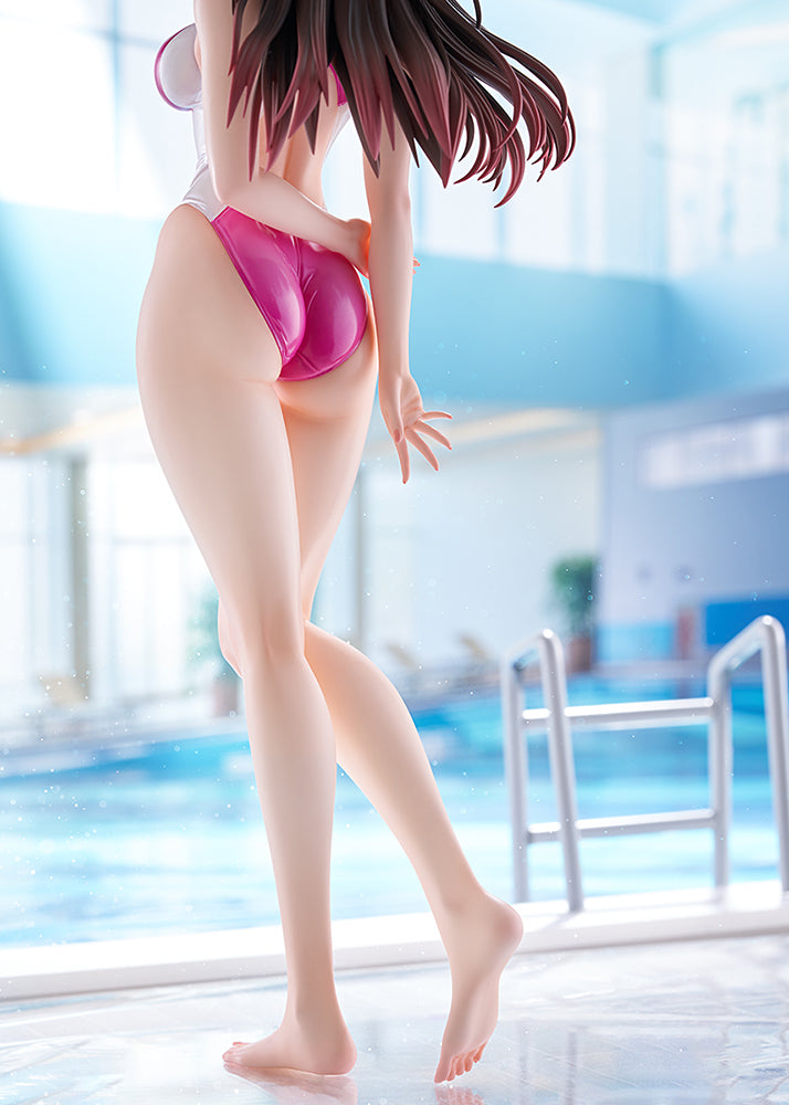 Rent-A-Girlfriend Chizuru Mizuhara (Swimwear Ver.) 1/7 Scale Figure featuring striking pink and white swimsuit, flowing hair, and captivating expression, perfect for fans and collectors.