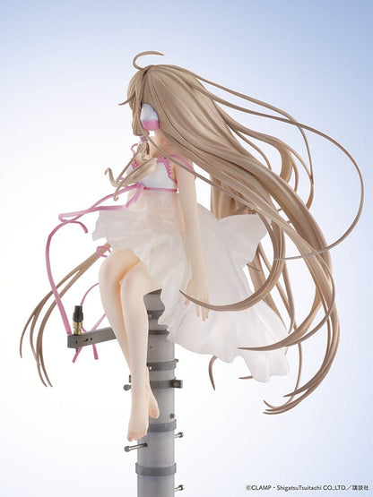 Chobits Chi (Soothing Breeze) 1/7 Scale Figure seated on a lamppost with flowing hair and a delicate white dress.