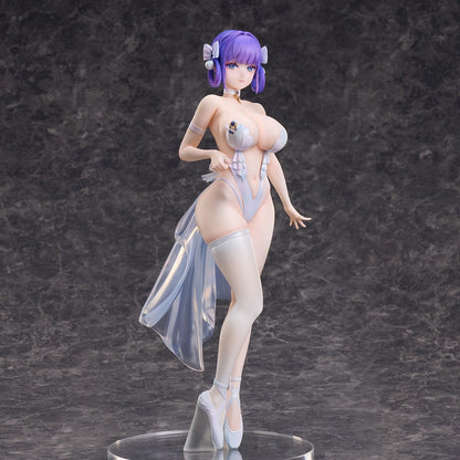 Chrysa Illustration White Queen -Lume- 1/6 Scale Figure featuring a character with violet hair in a translucent, flowing outfit, standing in an elegant, poised pose.