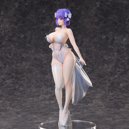 Chrysa Illustration White Queen -Lume- 1/6 Scale Figure featuring a character with violet hair in a translucent, flowing outfit, standing in an elegant, poised pose.