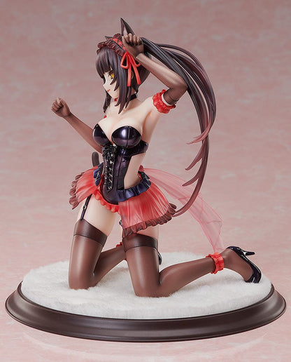 Date A Bullet KD Colle Kurumi Tokisaki (Cat Ears Ver.) 1/7 Scale Figure featuring Kurumi in a playful pose with cat ears, wearing a dark corset and vibrant skirt, with detailed craftsmanship and expressive design.