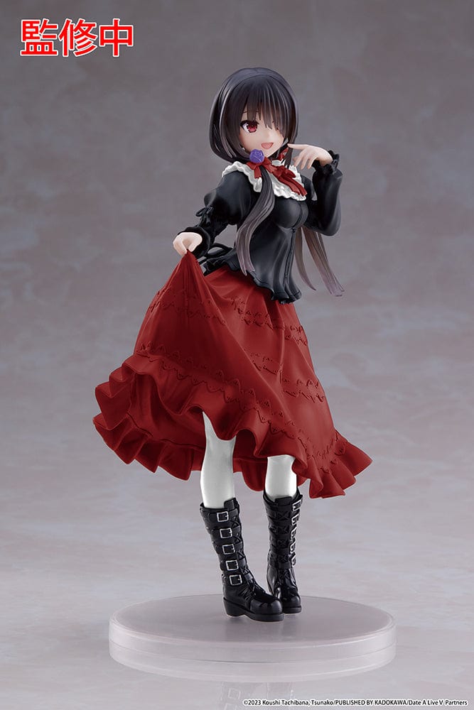 Date A Live V Kurumi Tokisaki (Casual Wear Ver.) Coreful Figure (Renewal Edition) - Kurumi in a playful pose with a red dress and detailed black jacket, capturing her stylish and enigmatic character.