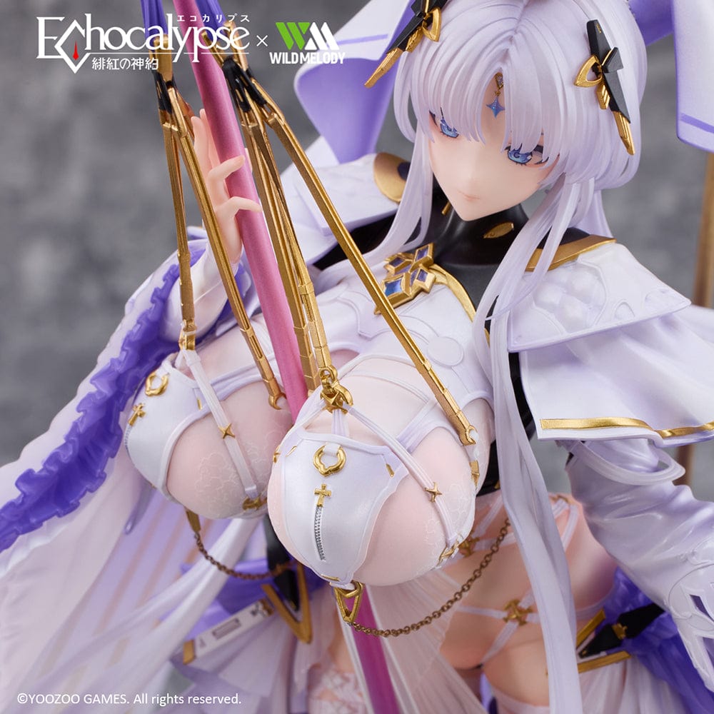 Echocalypse: The Scarlet Covenant Leviathan 1/7 Scale Figure featuring a divine character with flowing robes, angelic wings, a halo, and a detailed staff in a radiant pose.