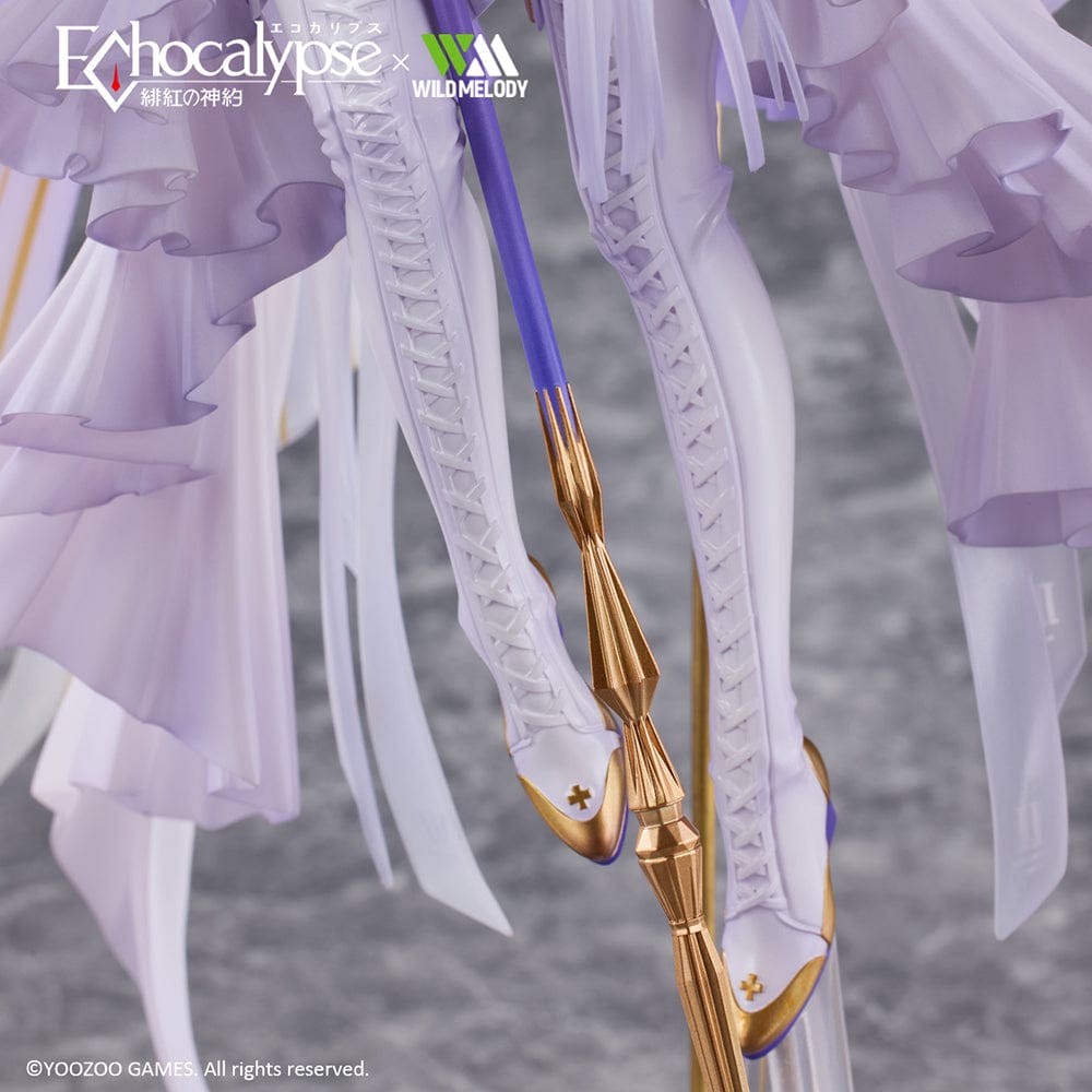 Echocalypse: The Scarlet Covenant Leviathan 1/7 Scale Figure featuring a divine character with flowing robes, angelic wings, a halo, and a detailed staff in a radiant pose.