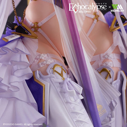 Echocalypse: The Scarlet Covenant Leviathan 1/7 Scale Figure featuring a divine character with flowing robes, angelic wings, a halo, and a detailed staff in a radiant pose.