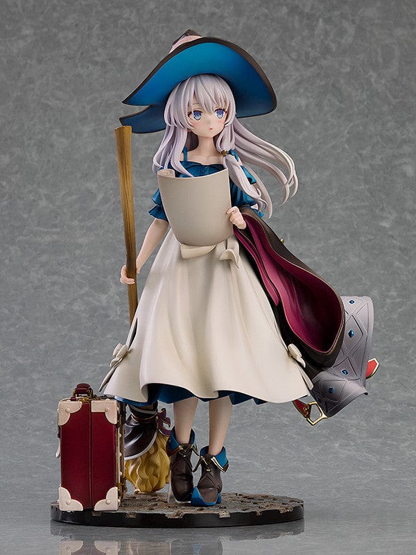 Wandering Witch: The Journey of Elaina Elaina (Early Summer Sky Ver.) 1/7 Scale Figure holding map and broom in detailed witch attire