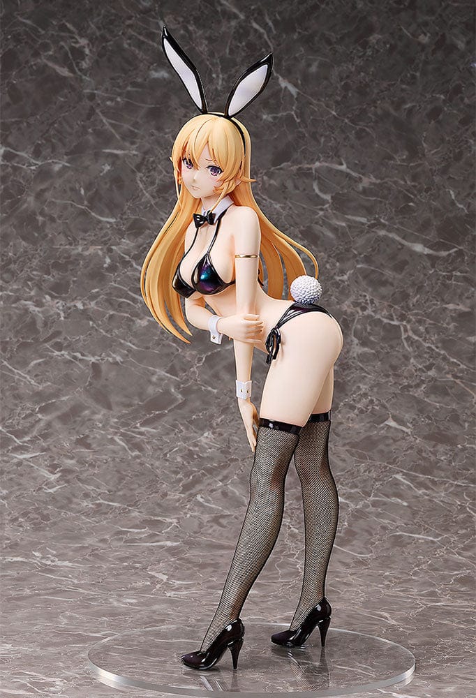 Food Wars! B-Style Erina Nakiri (Bikini Bunny Ver.) 1/4 Scale Figure featuring Erina in a black bikini bunny suit, complete with fishnet stockings and bunny ears.