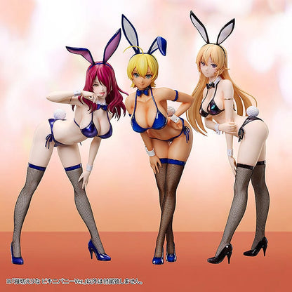 Food Wars! B-Style Erina Nakiri (Bikini Bunny Ver.) 1/4 Scale Figure featuring Erina in a black bikini bunny suit, complete with fishnet stockings and bunny ears.