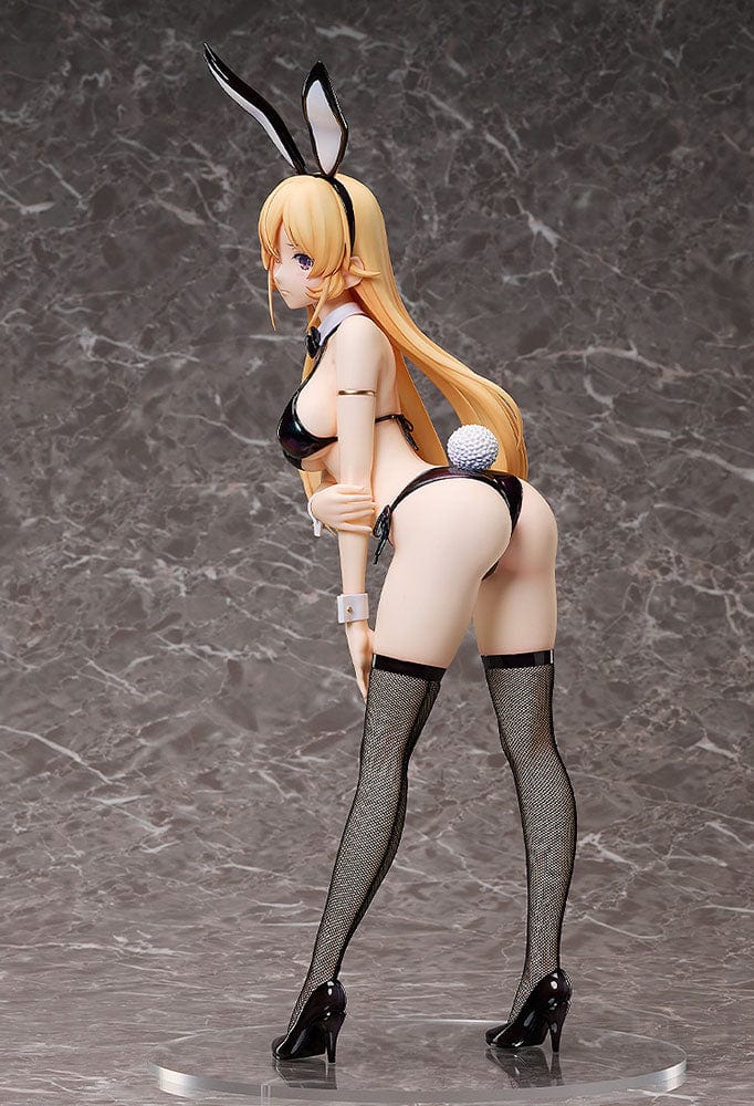 Food Wars! B-Style Erina Nakiri (Bikini Bunny Ver.) 1/4 Scale Figure featuring Erina in a black bikini bunny suit, complete with fishnet stockings and bunny ears.