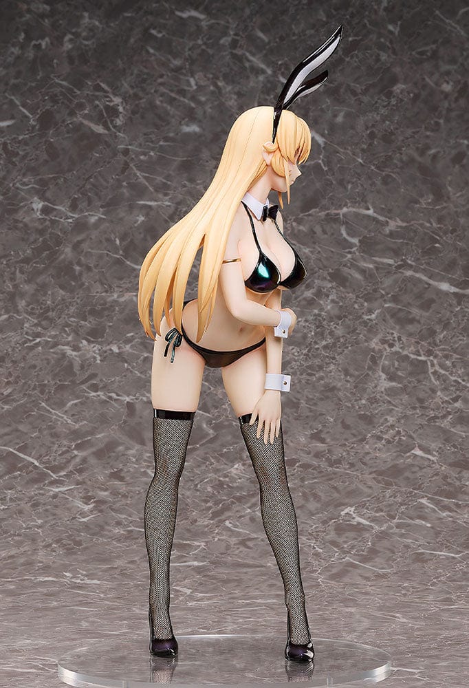 Food Wars! B-Style Erina Nakiri (Bikini Bunny Ver.) 1/4 Scale Figure featuring Erina in a black bikini bunny suit, complete with fishnet stockings and bunny ears.