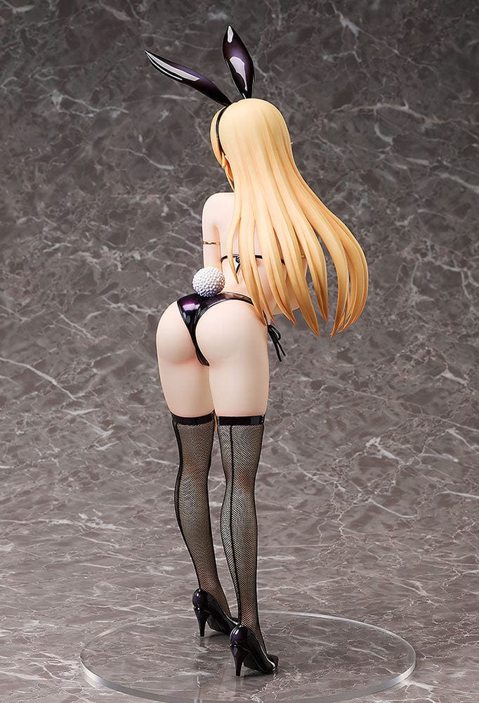 Food Wars! B-Style Erina Nakiri (Bikini Bunny Ver.) 1/4 Scale Figure featuring Erina in a black bikini bunny suit, complete with fishnet stockings and bunny ears.