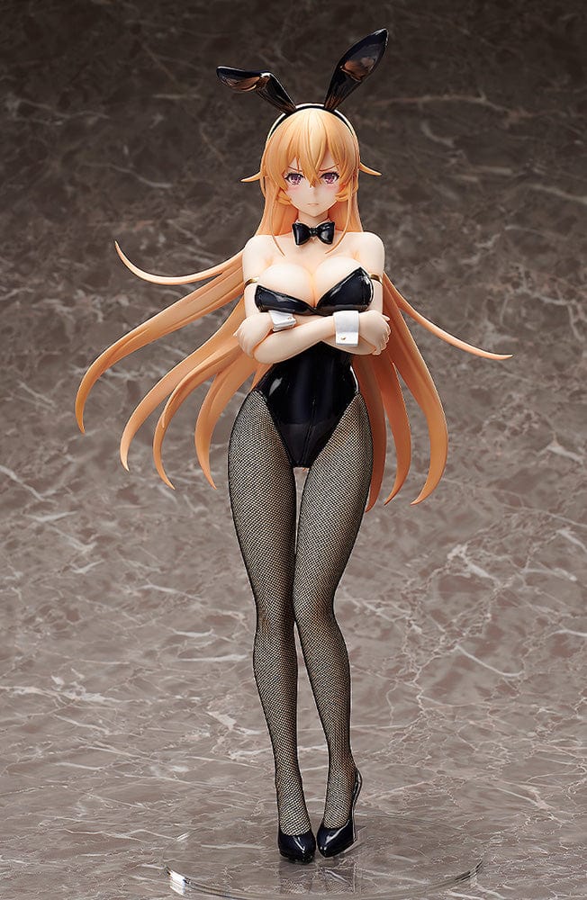 Food Wars! B-Style Erina Nakiri (Bunny Ver.) 1/4 Scale Figure (Reissue) featuring Erina in a sleek black bunny suit with real fishnet stockings.