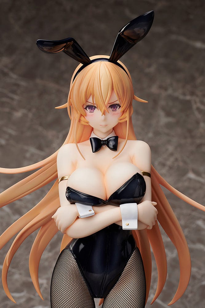 Food Wars! B-Style Erina Nakiri (Bunny Ver.) 1/4 Scale Figure (Reissue) featuring Erina in a sleek black bunny suit with real fishnet stockings.