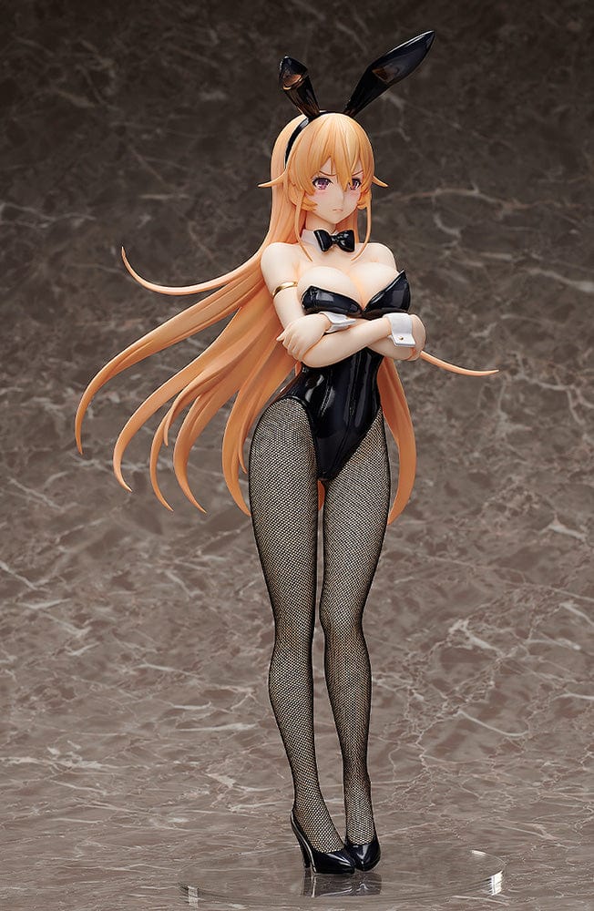 Food Wars! B-Style Erina Nakiri (Bunny Ver.) 1/4 Scale Figure (Reissue) featuring Erina in a sleek black bunny suit with real fishnet stockings.