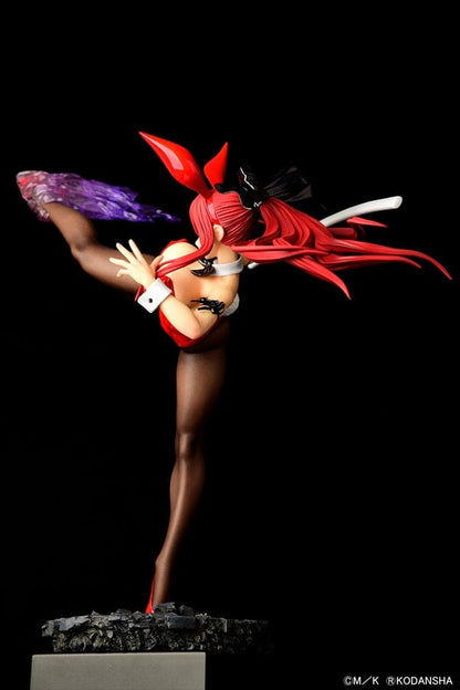 Fairy Tail Erza Scarlet (High Kick Ver.) Crimson Bunny 1/6 Scale Figure in a dynamic high-kick pose, wearing a red bunny outfit and holding a sword.