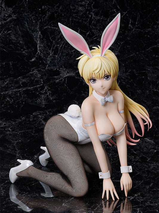 Bastard!! B-Style Sean Ari (Bunny Ver.) 1/4 Scale Figure showcasing Sean Ari in a white bunny outfit with fishnet stockings on a sleek black background.