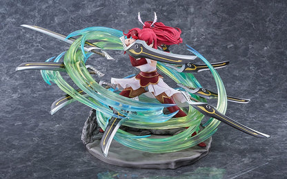Dynamic Fairy Tail Erza Scarlet (Ataraxia Armor Ver.) 1/7 Scale Figure featuring Erza in her battle armor, surrounded by swirling blades, in a powerful and commanding pose.