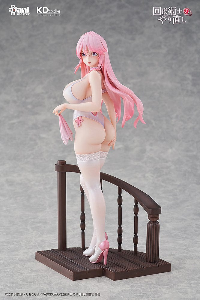 "Redo of Healer Freia Chinese Dress Ver. 1/7 Scale Anime Figure with pastel pink hair and elegant outfit"