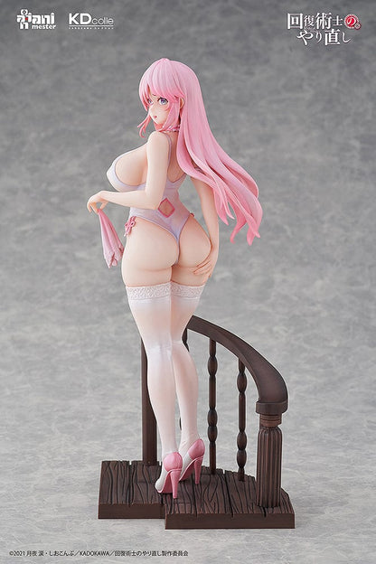 "Redo of Healer Freia Chinese Dress Ver. 1/7 Scale Anime Figure with pastel pink hair and elegant outfit"