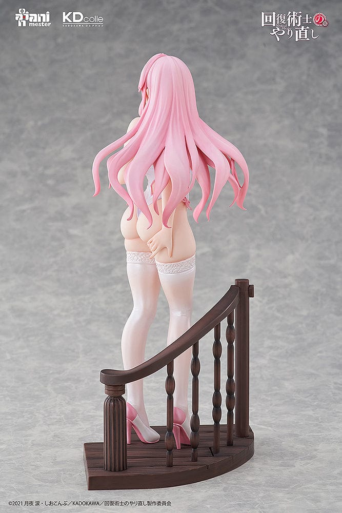 "Redo of Healer Freia Chinese Dress Ver. 1/7 Scale Anime Figure with pastel pink hair and elegant outfit"