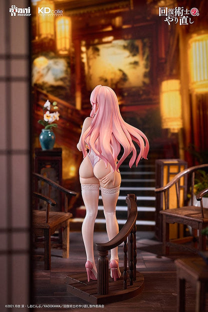 "Redo of Healer Freia Chinese Dress Ver. 1/7 Scale Anime Figure with pastel pink hair and elegant outfit"
