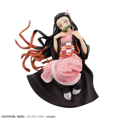 Demon Slayer Nezuko Kamado GEM Series figure in pink kimono with bamboo muzzle