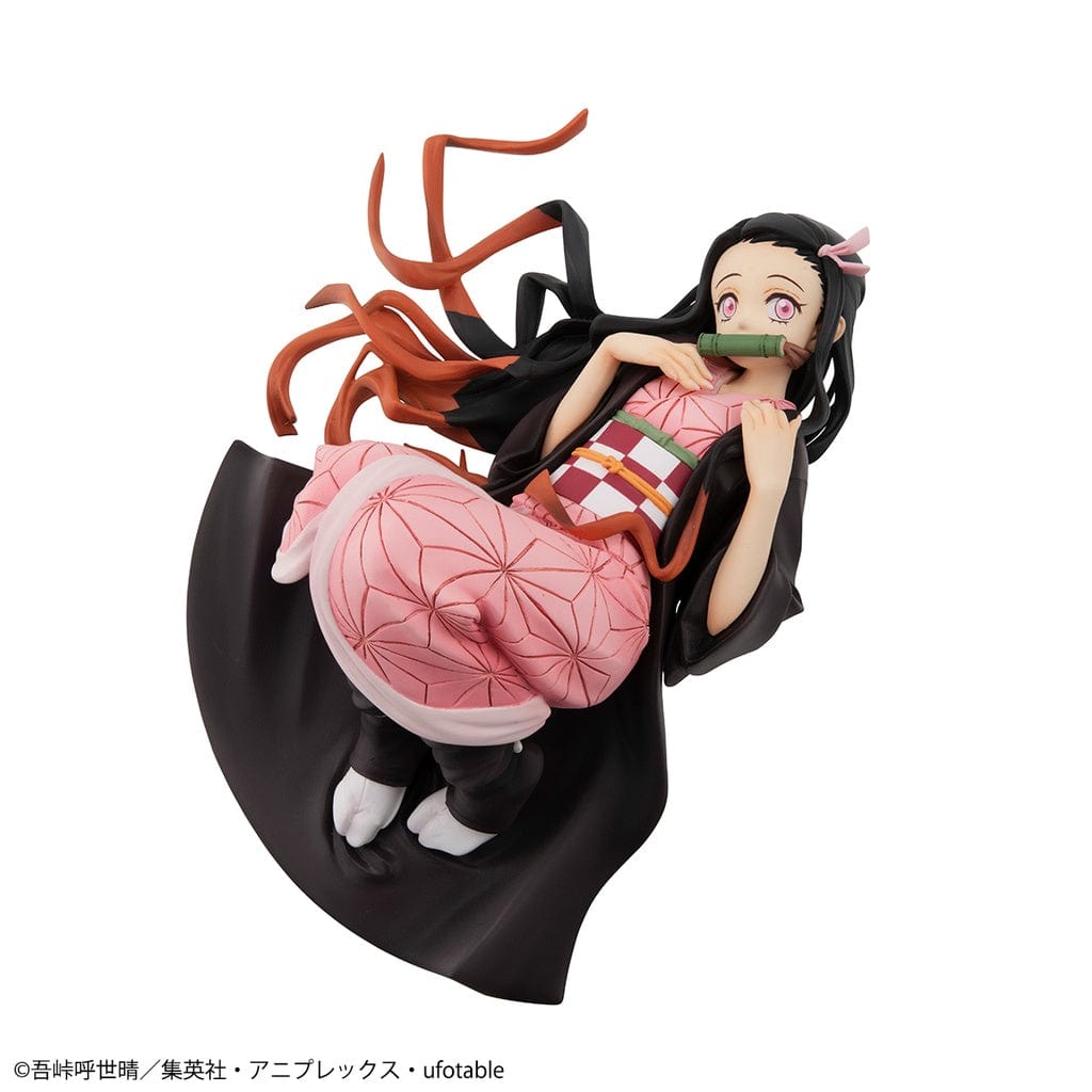 Demon Slayer Nezuko Kamado GEM Series figure in pink kimono with bamboo muzzle