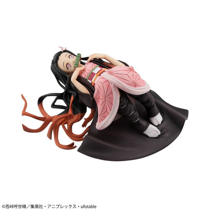 Demon Slayer Nezuko Kamado GEM Series figure in pink kimono with bamboo muzzle
