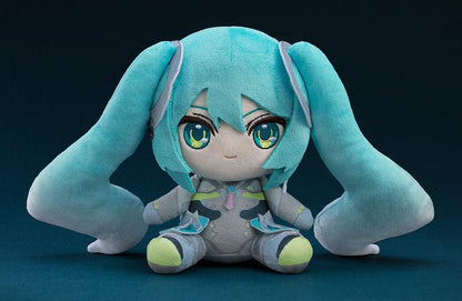 Vocaloid Hatsune Miku (MIKU WITH YOU 2024) Plushie with teal twin tails, futuristic outfit, and embroidered expressive eyes