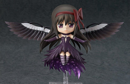 Puella Magi Madoka Magica The Movie: Rebellion Nendoroid No.456 Devil Homura featuring detailed wings and dark dress, posed elegantly.