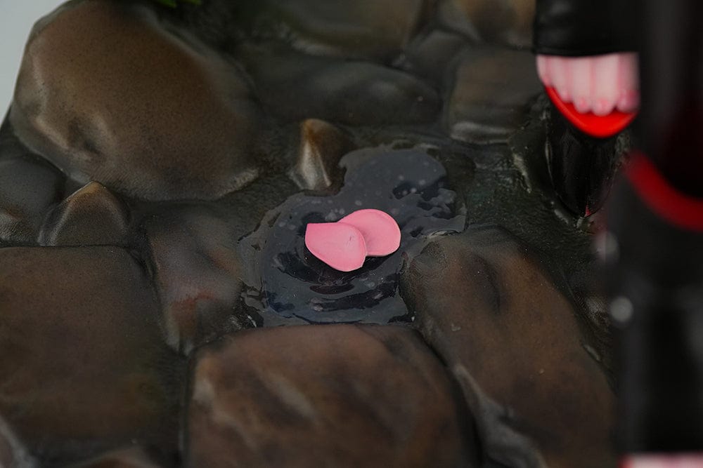 1/4 scale figure of Scarlet from Goddess of Victory: Nikke in her Black Shadow Ver. outfit with katana, heels, and red-accented cloak.

