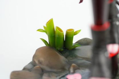 1/4 scale figure of Scarlet from Goddess of Victory: Nikke in her Black Shadow Ver. outfit with katana, heels, and red-accented cloak.

