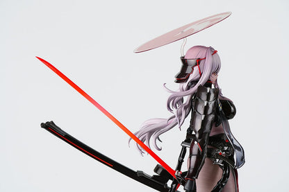 1/4 scale figure of Scarlet from Goddess of Victory: Nikke in her Black Shadow Ver. outfit with katana, heels, and red-accented cloak.

