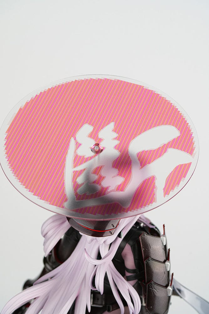 1/4 scale figure of Scarlet from Goddess of Victory: Nikke in her Black Shadow Ver. outfit with katana, heels, and red-accented cloak.

