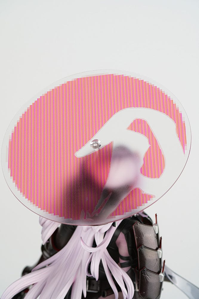 1/4 scale figure of Scarlet from Goddess of Victory: Nikke in her Black Shadow Ver. outfit with katana, heels, and red-accented cloak.

