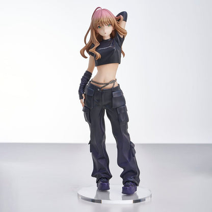Gridman Universe ZOZO Black Collection Yume Minami Figure featuring Yume Minami in a stylish black crop top and cargo pants, showcasing her edgy and confident pose.