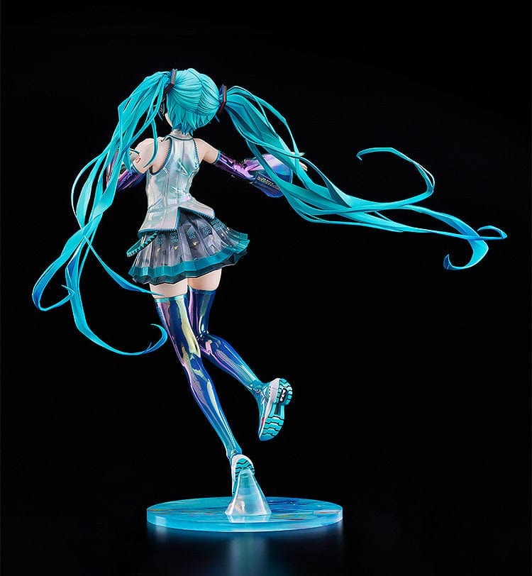 Vocaloid Character Vocal Series 01: Hatsune Miku (0x27 Eternal Stream) 1/4 Scale Figure with flowing turquoise hair and metallic outfit, standing on a water-themed base.