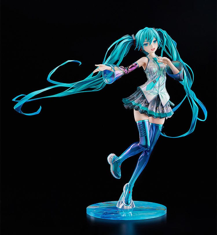 Vocaloid Character Vocal Series 01: Hatsune Miku (0x27 Eternal Stream) 1/4 Scale Figure with flowing turquoise hair and metallic outfit, standing on a water-themed base.