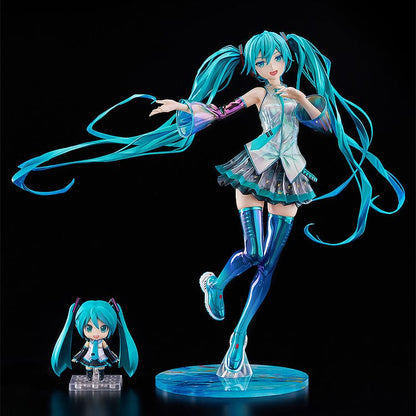 Vocaloid Character Vocal Series 01: Hatsune Miku (0x27 Eternal Stream) 1/4 Scale Figure with flowing turquoise hair and metallic outfit, standing on a water-themed base.