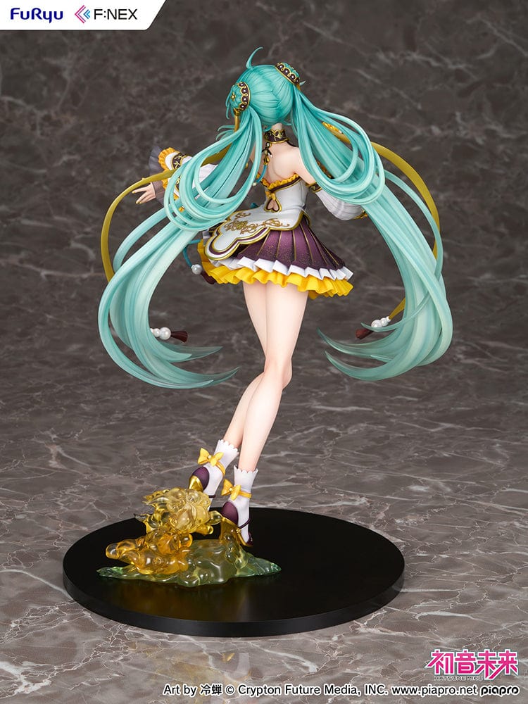 Vocaloid Hatsune Miku (Mid-Autumn Night Ver.) 1/7 Scale Figure featuring traditional Chinese-style festival outfit with teal hair and gold accents.