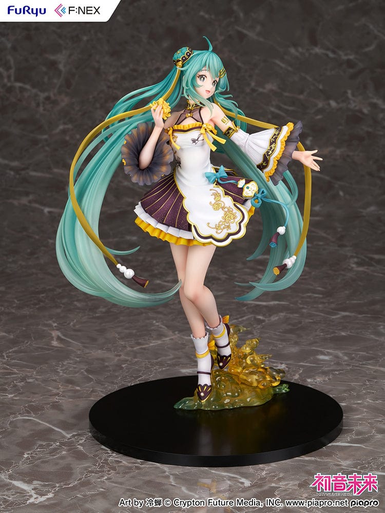 Vocaloid Hatsune Miku (Mid-Autumn Night Ver.) 1/7 Scale Figure featuring traditional Chinese-style festival outfit with teal hair and gold accents.