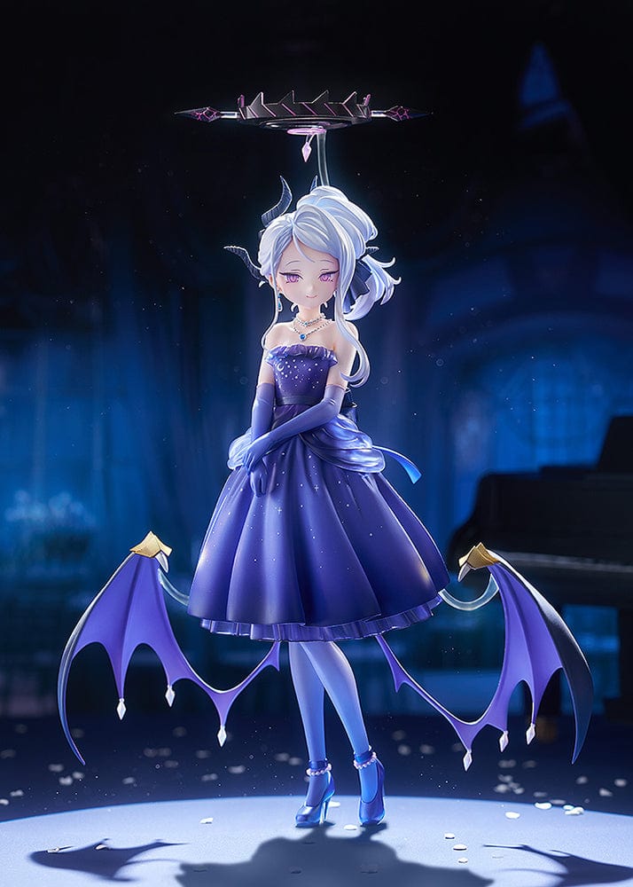 1/7 scale figure of Hina from Blue Archive in a starry purple dress with horns, bat-like wings, and a gothic floating crown.

